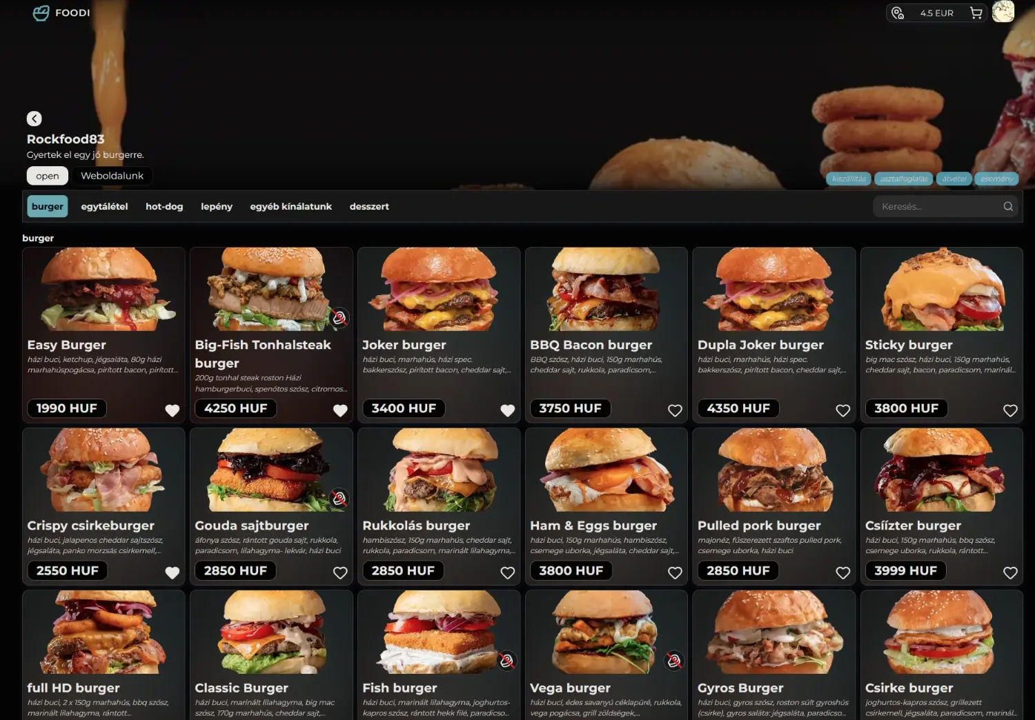 Foodi - Multi tenant applikáció fejlesztés alatt áll